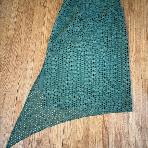 Tibi Women’s Elegant Green (more on the olive green color) Asymmetrical Skirt - Picture 5 of 6